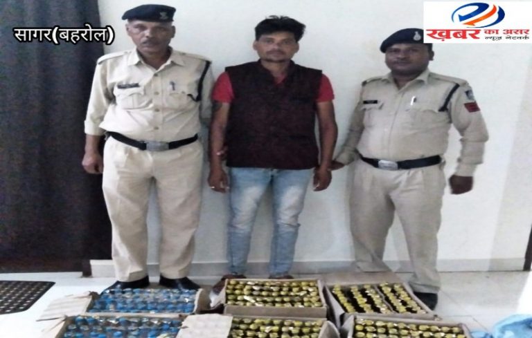 मोटरसाइकिल पर ढो रहा था अवैध शराब सूचना पर पुलिस ने बिछाया इस तरह जाल हुई 6 पेटी जप्त