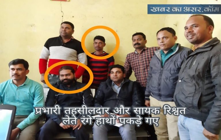 सागर लोकायुक्त पुलिस ने नायब/प्रभारी तहसीलदार और सहायक को ₹25 हजार रिश्वत लेते किया रंगे हाथों गिरफ्तार