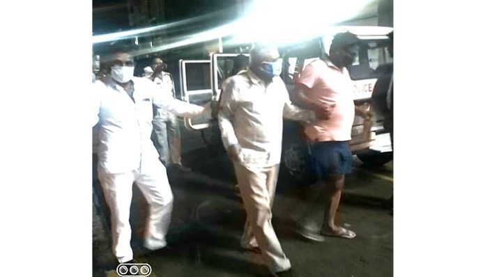 The injured person was taken to the hospital with the help of police vehicle and got treatment.