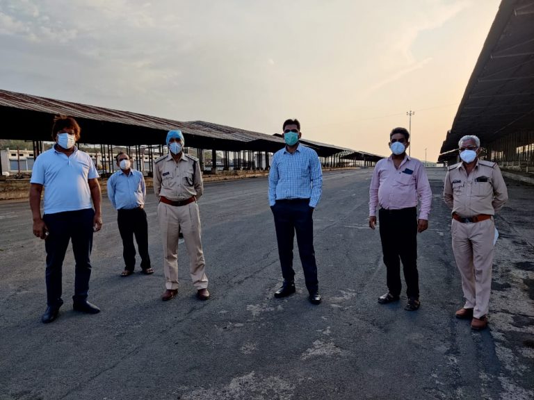  अस्थाई बनाई गई सब्जी मंडी का निरीक्षण