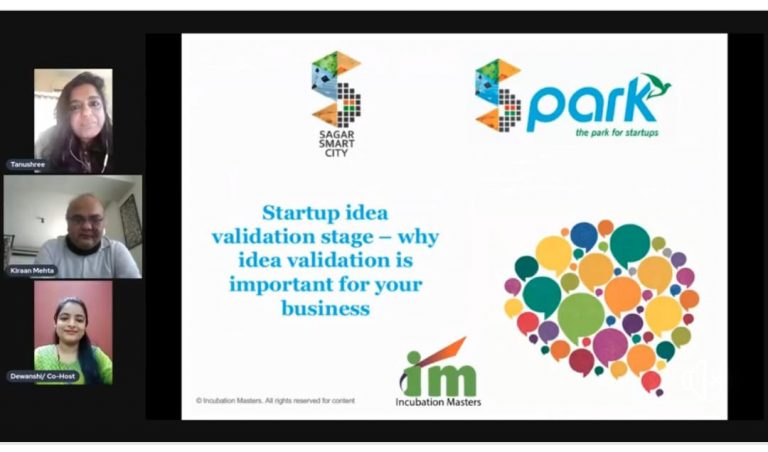 स्पार्क इनक्यूबेशन सेंटर के ऑनलाइन वेबिनार मैं स्टार्टअप आइडिया वैलिडेशन स्टेज एवं उसके महत्व पर चर्चा हुई