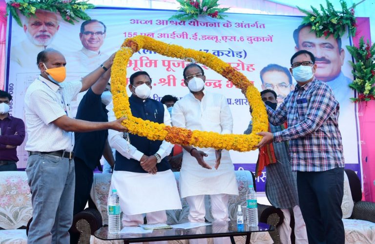 खुरई में आश्रय योजनांतर्गत 25.47 करोड़ लागत से 155 आवास, 6 दुकानों का होगा निर्माण