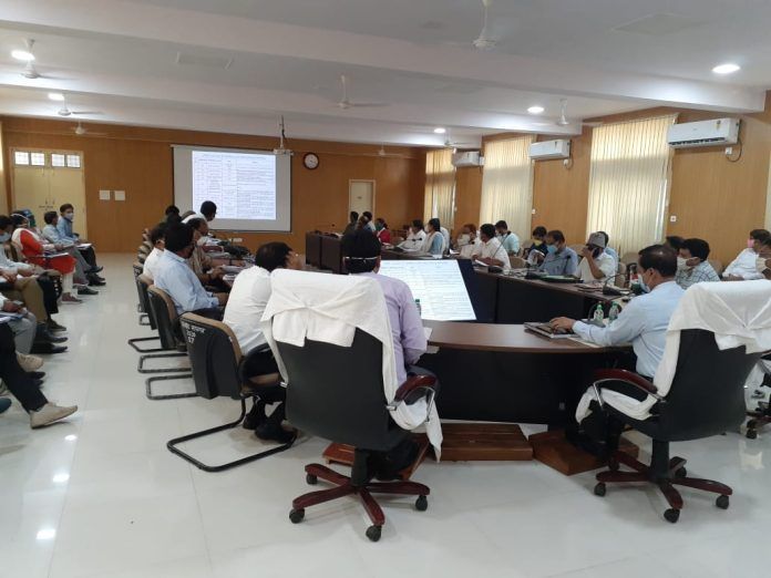 District level land acquisition review meeting under the chairmanship of District Collector