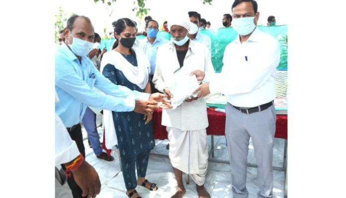 Seeds provided to Scheduled Tribe farmers in Maramadho village, the remotest area of Sagar