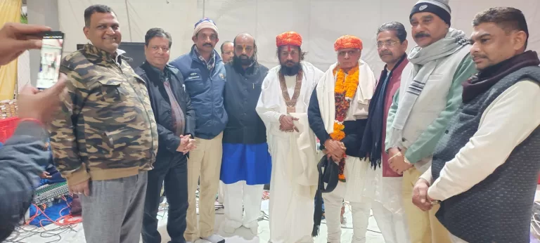 गौ सेवक राष्ट्रीय संत कथावाचक पं. विपिन बिहारी साथी महाराज और समाजसेवी मुन्ना चौबे का हुआ सम्मान