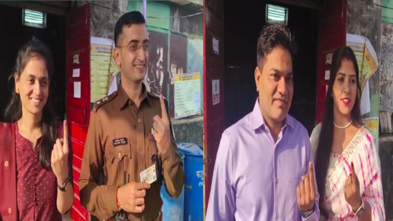 सागर भाजपा प्रत्याशी शैलेंद्र जैन ,और कलेक्टर दीपक आर्य सहित पुलिस अधीक्षक ने किया मतदान और दिया यह संदेश