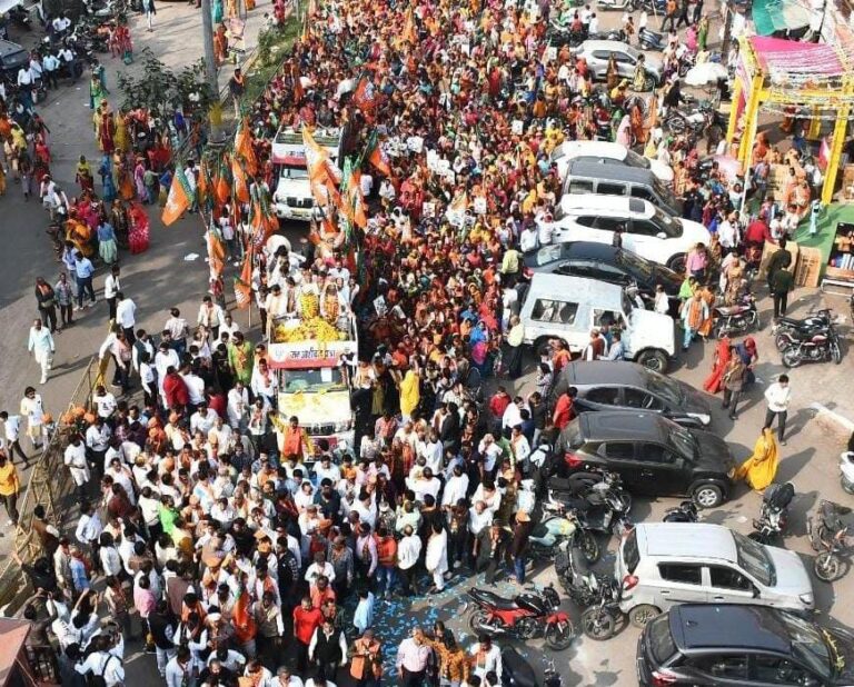 जनसमर्थन रैली में उमड़ा सैलाब, भाजपा प्रत्याशी शैलेंद्र जैन बोले आपकी उपस्थिति सागर में चौथी बार रिकॉर्ड मतों से कमल खिलने की गारंटी