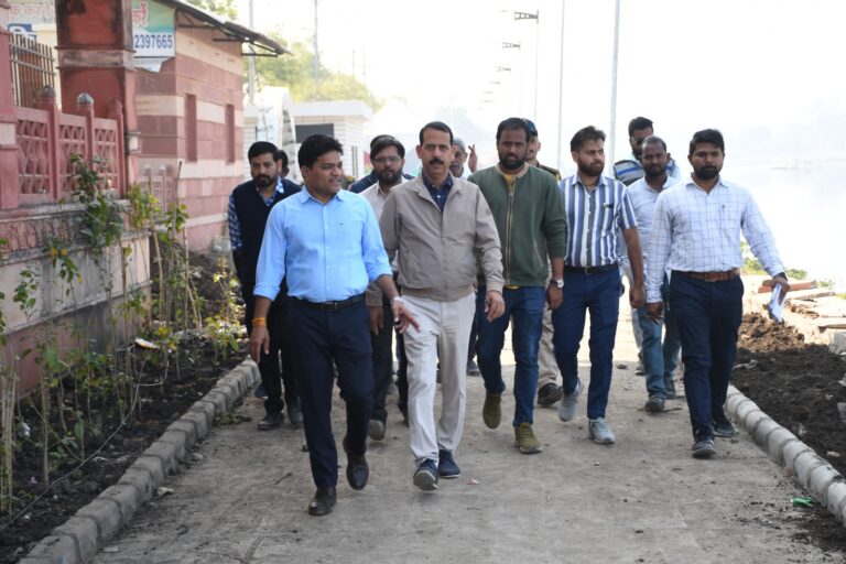 कलेक्टर दीपक आर्य ने निगमायुक्त चंद्र शेखर शुक्ला के साथ सागर स्मार्ट सिटी के निर्माणाधीन परियोजनाकार्यों का निरीक्षण किया