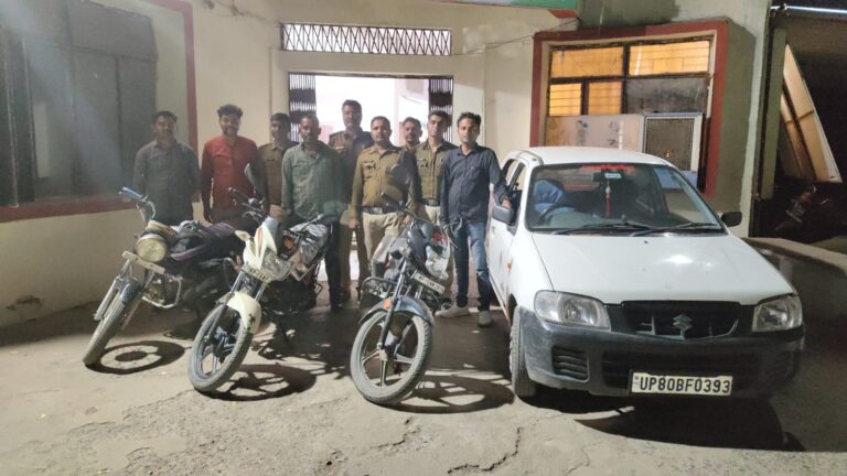 सागर पुलिस ने जुआ फड़ पर दविश दी, नकदी, गाड़िया भी बरामद