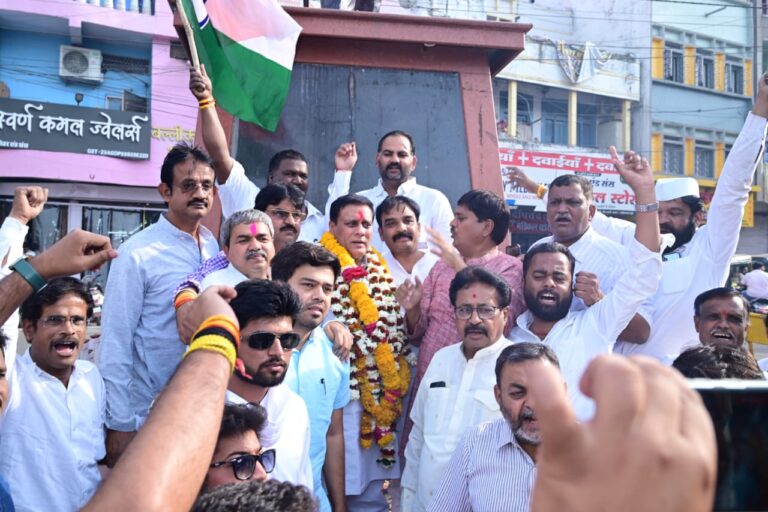 सागर लोकसभा के कांग्रेस प्रत्याशी गुड्डू राजा का जगह जगह स्वागत, बोले विकास प्राथमिकता