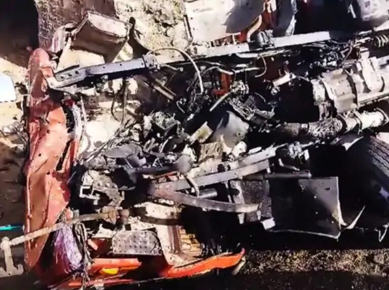 पुलिया से नीचे गिरा ट्रक, 4 की मौत ,4 की हालत गंभीर