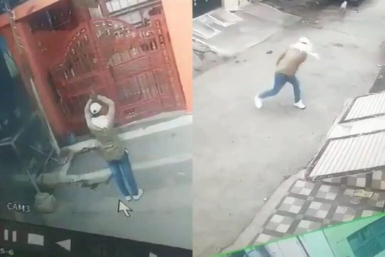 घर के पास बने मंदिर में भगवान को प्रणाम कर फिर फैंके दनादन बम