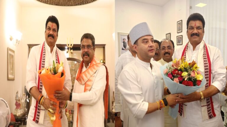 केंद्रीय मंत्री ज्योतिरादित्य सिंधिया एवं धर्मेंद्र प्रधान को खाद्य मंत्री गोविंद सिंह राजपूत ने दी बधाई