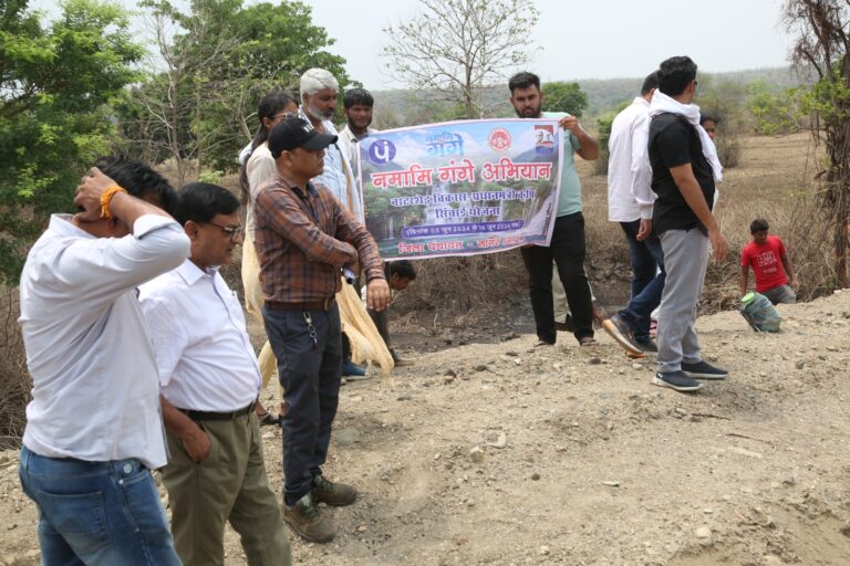 जल गंगा संवर्धन अभियान के तहत ग्राम पंचायत में जल संवर्धन के कार्य शुरू