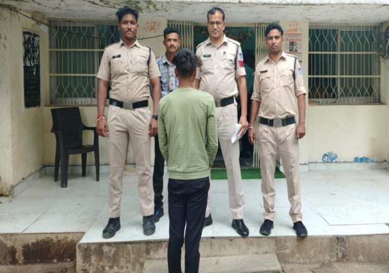 सागर में पुलिस द्वारा अवैध पिस्टल के साथ आरोपी को किया गया गिरफ्तार
