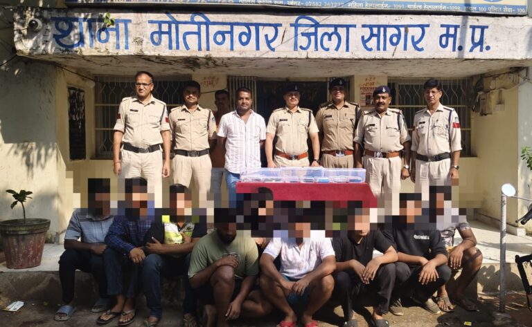 सागर पुलिस ने अन्तर्राज्यीय ऑनलाइन सट्टा गिरोह को गिरफ्तार किया, मोबाइल लेपटॉप भी जप्त
