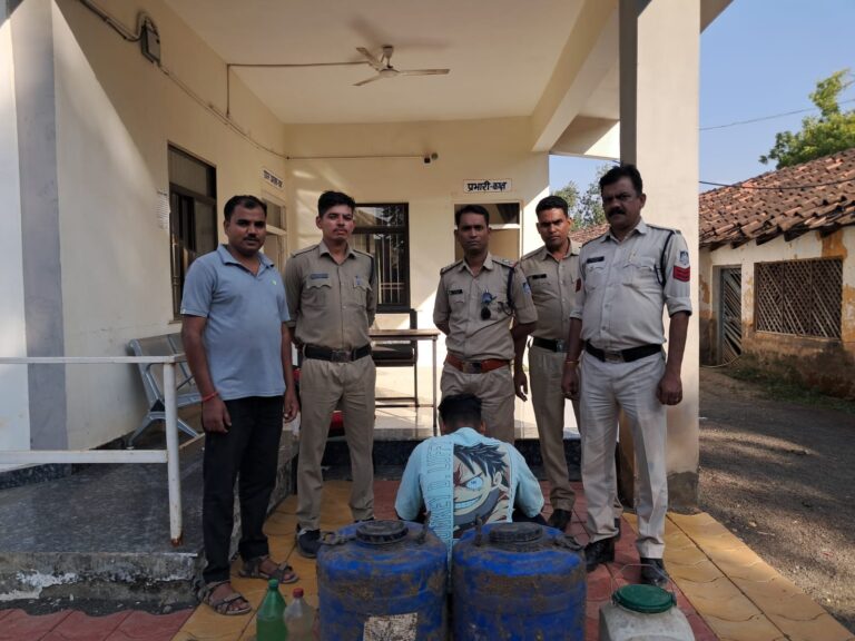 थाना आगासौद पुलिस ने 64 लीटर अवैध शराब सहित आरोपी को गिरफ्तार कर भेजा जेल