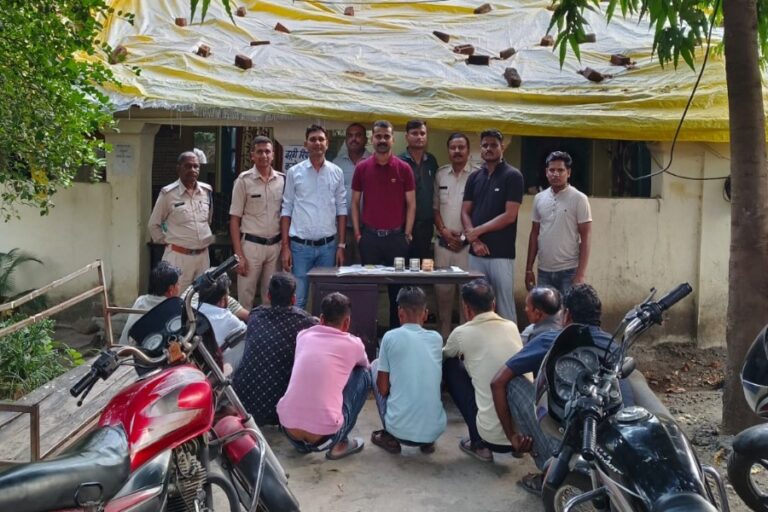 सागर में जुआ फड़ पकड़ाया, लंबी रकम के साथ जुआड़ी धरे गए