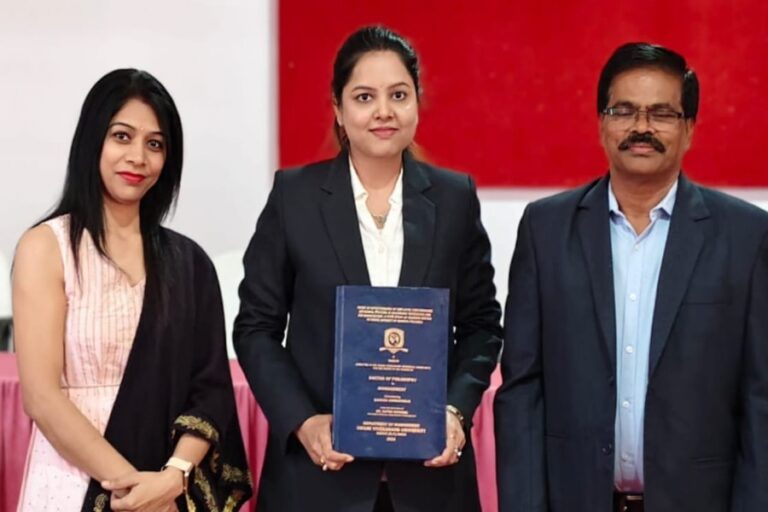 डॉ.बरखा केसरवानी को स्वामी विवेकानंद विश्वविद्यालय से डॉक्टरेट की उपाधि प्राप्त