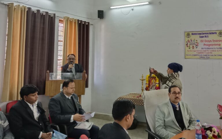 बच्चों के लिए विधिक सेवा इकाई का दो दिवसीय प्रशिक्षण कार्यक्रम का शुभारंभ हुआ