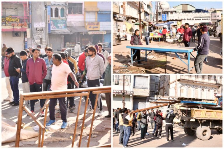 सागर के कटरा बाजार में अतिक्रमण पर निगम की बड़ी कार्यवाई हुई