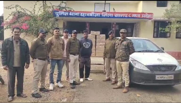 पुलिस की अवैध शराब के खिलाफ बडी कार्यवाही : चार पहिया वाहन से जप्त की 117 बल्क लीटर अवैध शराब