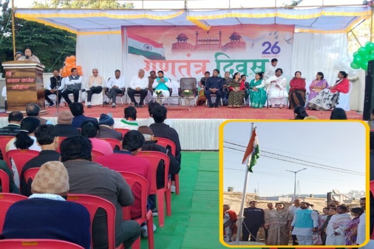 गणतंत्र दिवस पर महापौर ने नये कार्यालय भवन में किया ध्वजारोहण