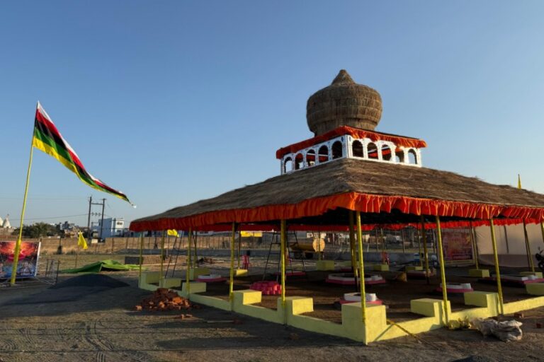 बंडा में विश्व एवं राष्ट्र कल्याण को लेकर श्री रुद्र महायज्ञ की कलश यात्रा आज, 9 कुंडीय यज्ञ शाला बनकर तैयार