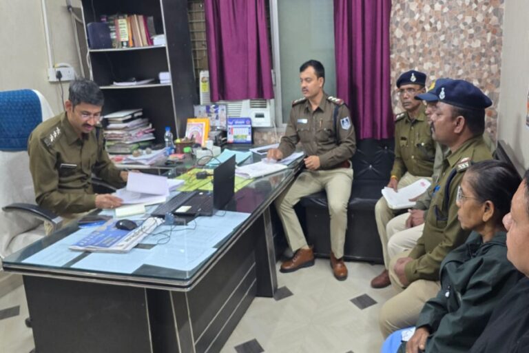 सागर के नवागत CSP मोतीनगर थाने पहुँचे, की अपराध समीक्षा