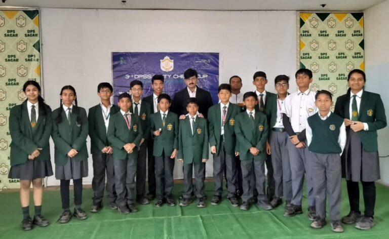 डीपीएस सागर में चल रहे तीसरी, युनिट शतरंज प्रतियोगिता सम्पन्न