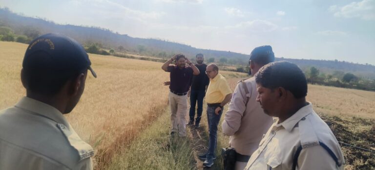 ओला प्रभावित क्षेत्र का अपर कलेक्टर ने अधिकारियों के साथ किया निरीक्षण