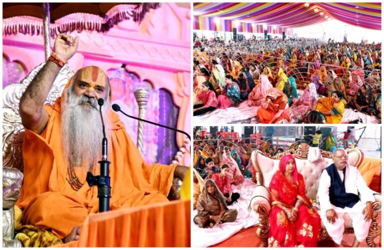 बुंदेला परिवार द्वारा श्रीराम कथा का आयोजन, पं. रामस्वरूपाचार्य जी के मुखारबिंद से सैकड़ो भक्त ले रहें धर्मलाभ