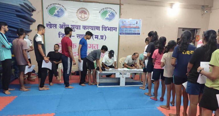 मध्यप्रदेश राज्य एथलेटिक्स अकादमी की प्रतिभा चयन ट्रायल खेल परिसर सागर में संपन्न