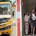 ज्ञानसागर कॉलेज की बस का ब्रेक फेल, कोतवाली थाने की सीढ़ियों से टकराई बाल-बाल बचे छात्र