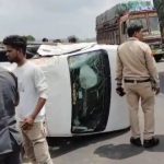नेशनल हाईवे-44 पर ट्रक-कार टक्कर, दो की मौत, सात घायल