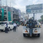 अतिक्रमण के खिलाफ नगर निगम और यातायात पुलिस ने कार्रवाई