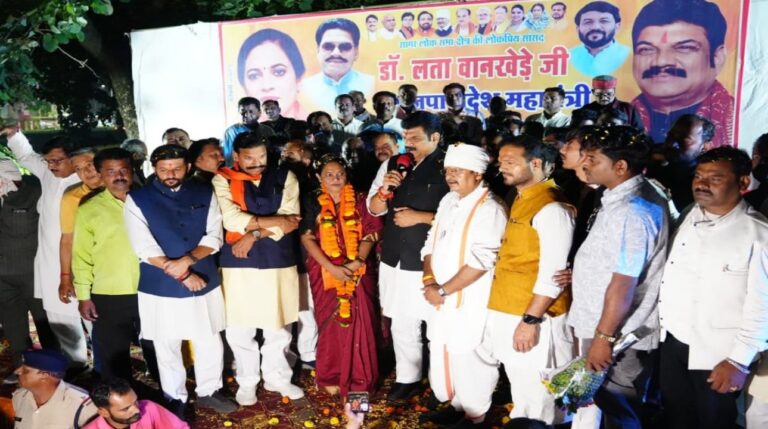 भाजपा प्रदेश महामंत्री बनने पर सांसद डॉ लता वानखेड़े को मंत्री गोविंद सिंह राजपूत ने दी बधाई