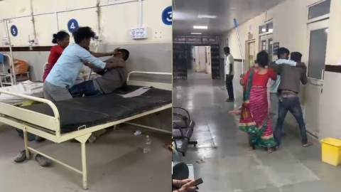 जिला अस्पताल में मां को लेकर भिड़े दो भाई, वार्ड से गैलरी तक चला हंगामा